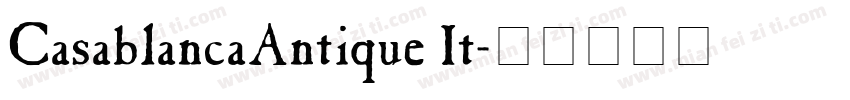CasablancaAntique It字体转换